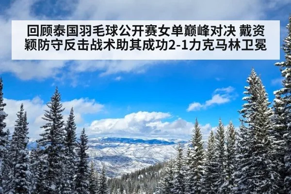 回顾泰国羽毛球公开赛女单巅峰对决 戴资颖防守反击战术助其成功2-1力克马林卫冕
